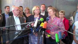 Rot-Grüne Pressekonferenz zur Minderheitsregierung in NRW