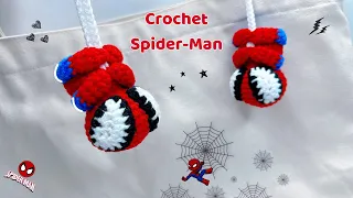 Crochet Spider Man 🕷️🕸️ | Crochet Spiderman Keychain | Móc Người Nhện Đu Dây