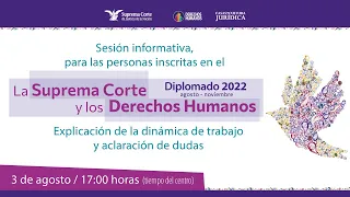 Sesión Informativa. Diplomado "La SCJN y los Derechos Humanos", 2022.