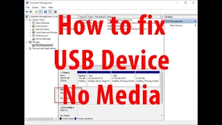 How to fix USB Device not Recognized No media please insert a disk into removable disk