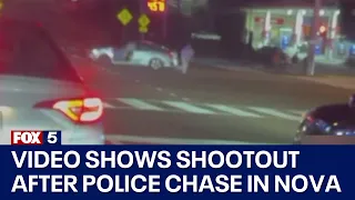 New video shows shootout after police chase in Northern Virginia | FOX 5 DC