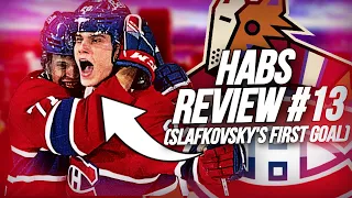 JURAJ SLAFKOVSKY FIRST NHL GOAL (CANADIENS VS COYOTES REVIEW)