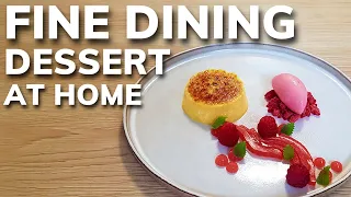 Michelin star CRÈME BRÛLÉE | Fine Dining Raspberry Dessert