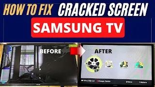 HOW TO FIX A CRACKED TV SCREEN, FIX SAMSUNG TV BROKEN SCREEN