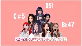 HIGHEST SUPPORTED MIXED NOTES | KPOP 4th Gen GG Female Vocalists (NMIXX, LE SSERAFIM, ÆSPA, StayC,…)