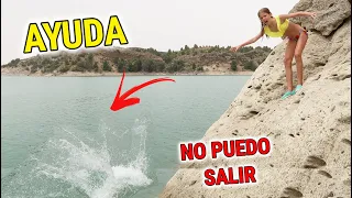 DANIELA SE CAE AL AGUA EN EL PANTANO 😱 SALTO AL AGUA TENGO UN ACCIDENTE Y NO PUEDE SALIR Daniela Go