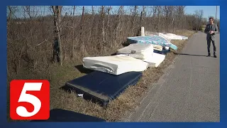 Police looking into illegal dump of 18 mattresses on side of busy road