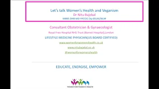 Dr Nitu Bajekal - Lets talk women’s health and veganism