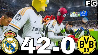 FIFA 24 | SPIDERMAN, RONALDO, MESSI, HOMMER AND ALLSTARS PLAYER PLAYING TOGETHER | REAL 42-0 BVB