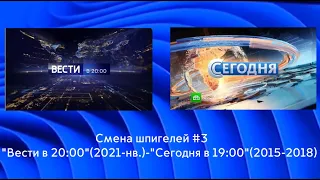 СМЕНА ШПИГЕЛЕЙ # 3 : "Вести в 20:00"(2021-нв.)-"Сегодня в 19:00 "(2015-2018)
