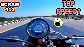 Royal Enfield SCRAM 411|| TOPSPEED, ACCELERATION TEST AND GEAR CHALLENGE|| fastest scrambler😳