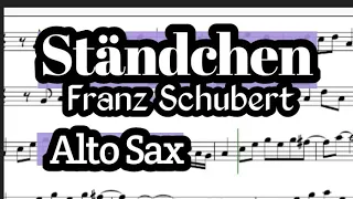 Standchen Alto Sax Sheet Music Backing Track Play Along Partitura