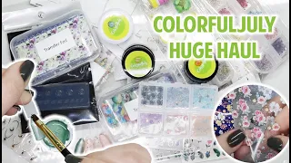 HUGE NAIL SUPPLIES HAUL | FLORAL MYSTERY BOX FROM COLORFULJULY