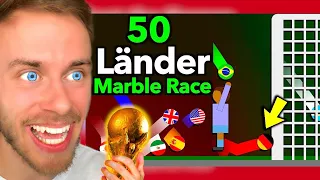 50 Länder FUßBALL WM - MARBLE RACE! 😂