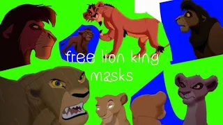 lion king masks (free) please give credit if used :/