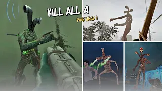 Kill All 4 Pipe Head! | Compilation