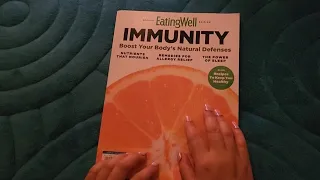 {ASMR} Whispered Magazine Page Flip  - Eating Well: Immunity 🍊