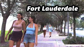 🇺🇸 FORT LAUDERDALE Walk [4K] 🍹 Las Olas Blvd 🌅 Riverwalk Walking Tour