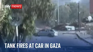 Israel-Hamas war: Tank fires at car in central Gaza amid Israeli ground operations