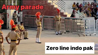India Pakistan border zero line hussainiwala firozpur | Full army parade |