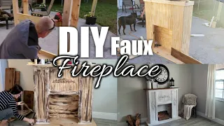 DIY Faux fireplace | Decorating my new fireplace!