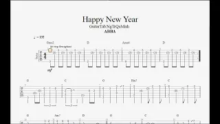 Happy New Year(ABBA) -GuitarSolo[TAB]