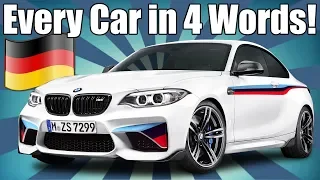 Every Car Ever in 4 Words! GERMAN EDITION