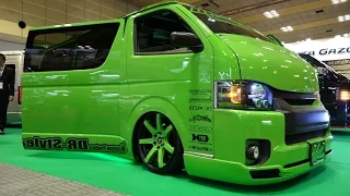 (4K)DR-style TOYOTA 200 HIACE custom  - OSAKA AUTOMESSE 2016