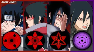 COMO FOI CADA EVOLUÇÃO DO SHARINGAN DO SASUKE UCHIHA