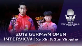Xu Xin & Sun Yingsha Interview | 2019 ITTF German Open