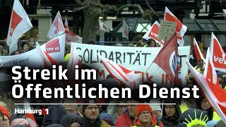 Streik im Öffentlichen Dienst: Knapp 4000 Beschäftigte auf der Straße