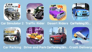 Car Simulator 2, Traffic Rider, Desert Riders, Car Parking 3D and More Car Games iPad Gameplay