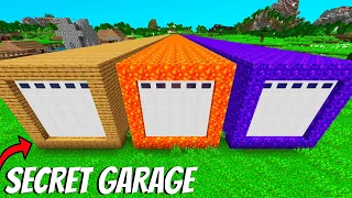 What's inside the LONGEST GARAGES in Minecraft ? LAVA garage vs PORTAL garage vs WOODУТ garage !