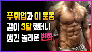 푸쉬업과 이 맨몸 운동을 같이 했더니 상체 근육이 미쳤다 (팔굽혀펴기 풀업 병행의 효과)