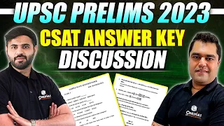 Answer Key Discussion for CSAT | UPSC Prelims 2023 Exam