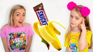 Banana CHOCOLATE Challenge | Gaby and Alex Show