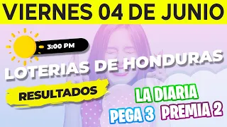 Sorteo 3PM Loto Honduras, La Diaria, Pega 3, Premia 2, Viernes 4 de Junio del 2021 | Ganador 😱🤑💰💵