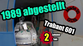 Garagenfund Trabant 601, erster Motor Start nach 30 Jahren