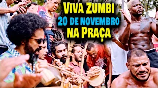 Viva Zumbi! Roda de Capoeira na Praça da República em 20 de novembro de 2022. Mestres Ananias e Joel