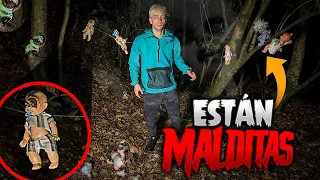 Encontramos un cementerio de muñecas embrujadas en el bosque maldito...