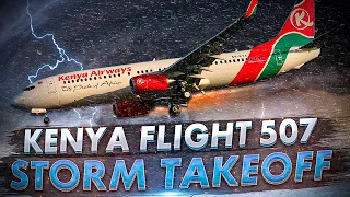 Storm Takeoff Air Crash Boeing 737 Kenya Airways Flight 507