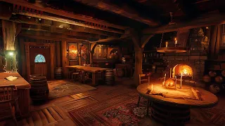 Tavern Music With Crackling Fireside Music In A Cozy Medieval Tavern Ambience