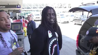 Chief Keef talks about getting his drivers license while departing at LAX Airport in Los Angeles