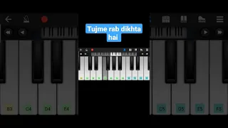 tujme rab dikhta hai 💖 piano mobile piano|| #piano #walkband