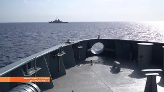 Экипажи фрегата «Адмирал Горшков» и среднего морского танкера «Кама» успешно продолжают дальний морс