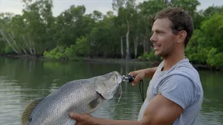 Barramundi Night Session with crocs everywhere, Kangaroo Catch & Cook | Fishing the Wild FLASHBACK