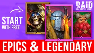 How to start with free EPIC & LEGENDARY champions🥇RAID Shadow Legends🥇Promo codes & links