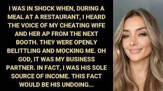 I Was In Shock When, During A Meal At A Restaurant I Heard The Voice Of My Cheating Wife And Her AP