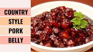 EASY & TASTY! Braised Pork Belly With Soya Sauce And Vinegar Country Style 👍| Aunty Mary Cooks 💕