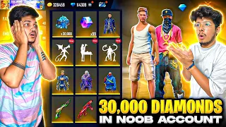 Free Fire NOOB I’d To PRO In 8Mins😍 Jash Challenged Ritik To Spend 20000Diamonds💎 -Garena FreeFire